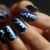 Nail art zigzag et mix bleuté